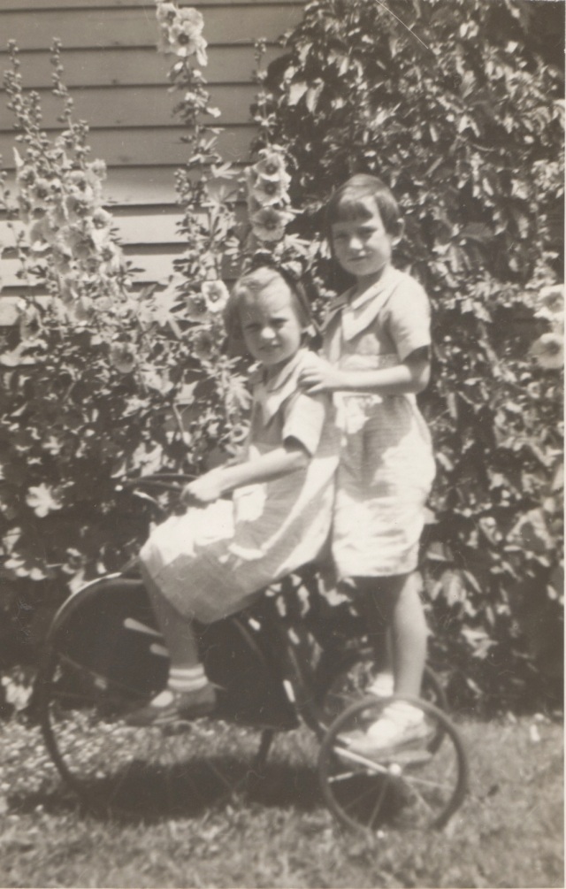 Aunt Gene (left) and my mother (right) July 6, 1936.
